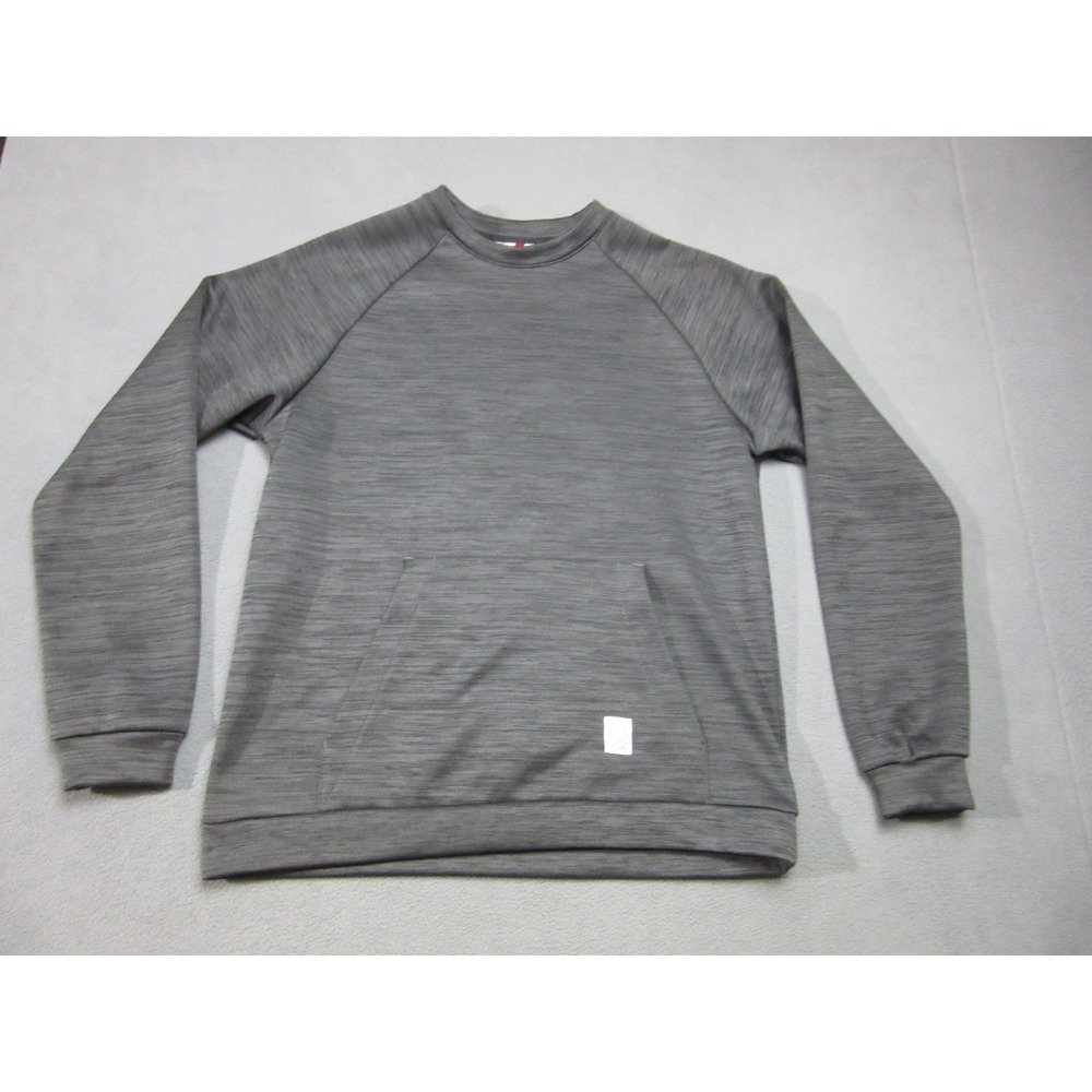 Topo Designs Sweatshirt Mens Medium Gray Fleece Lined Kangaroo Pocket Casual